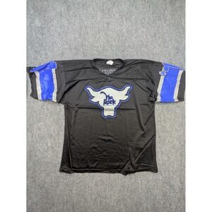 The Rock WWF WWE Electrifying Number 1 Black Mesh Football Jersey Shirt XXL‎ 2